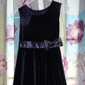 Plum velvet formal dress